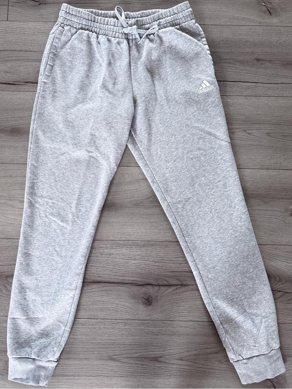Adidas Grey Fleece Joggers Sweatpants Medium